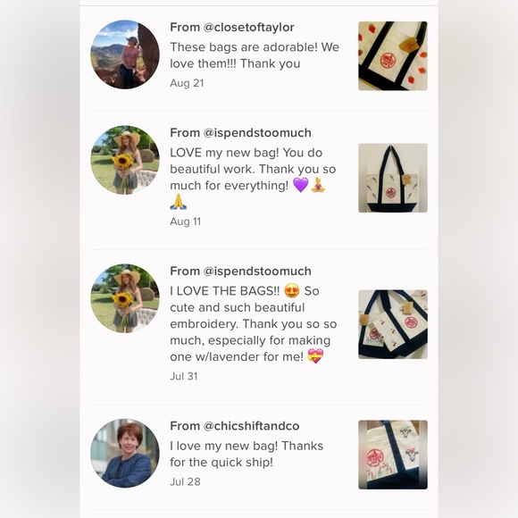 Embroidered Trader Joe’s Canvas Tote | Boho Reusable Market Bag | Gift Idea - Picture 9 of 9